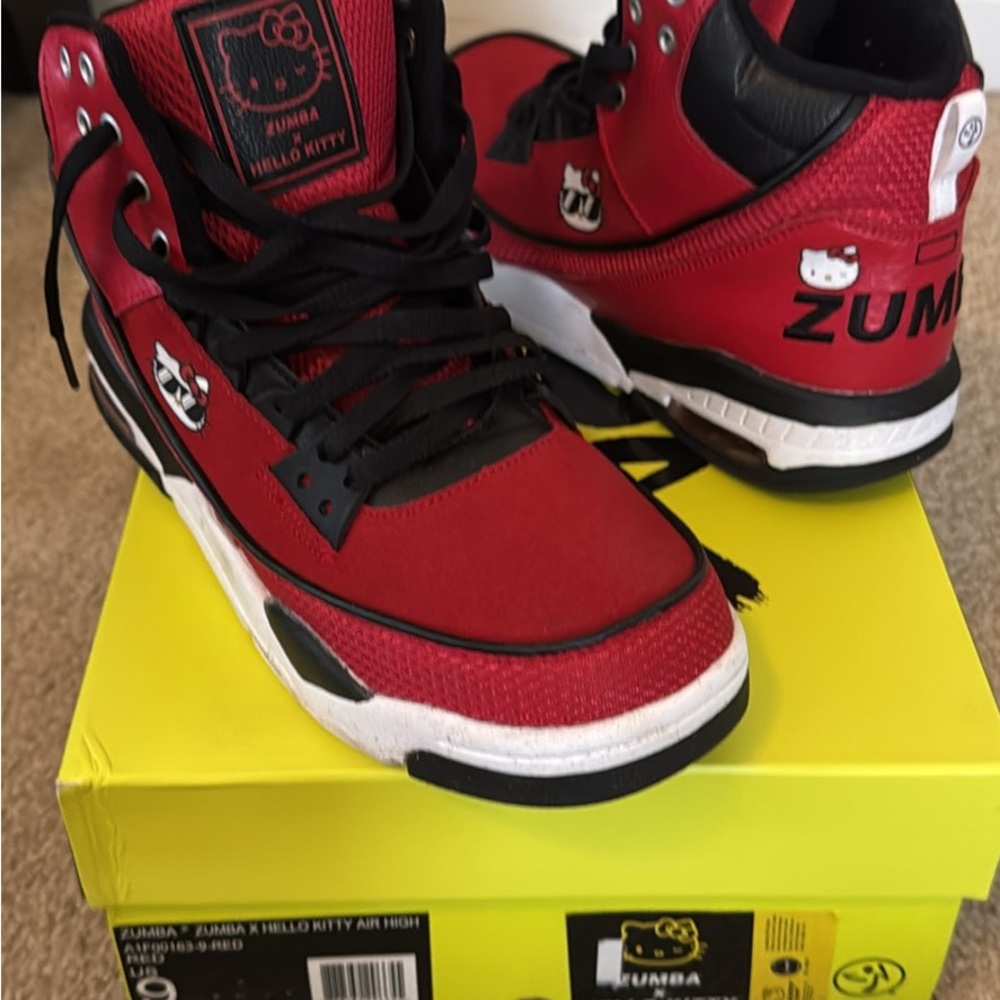 Zumba Fitness Red Sneakers with Hello Kitty